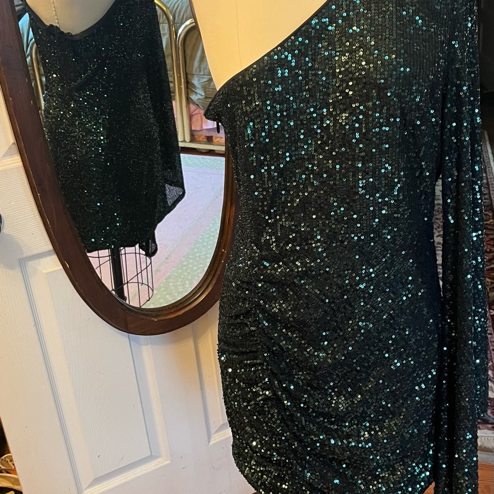 One-Shoulder Sequin Dress
